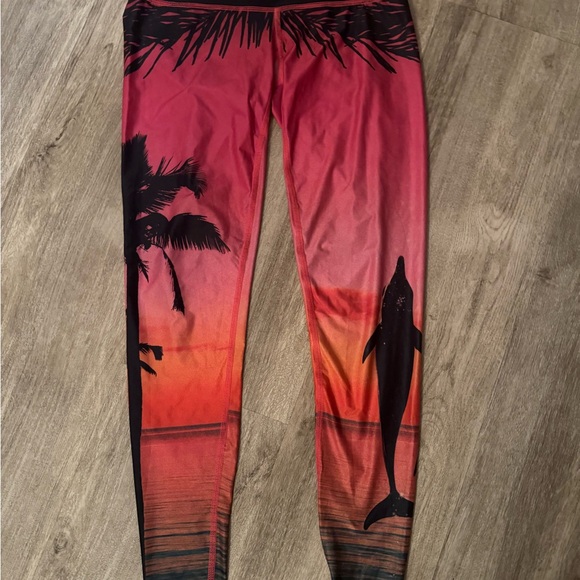Tropical Sunset Workout Leggings - Picture 1 of 4